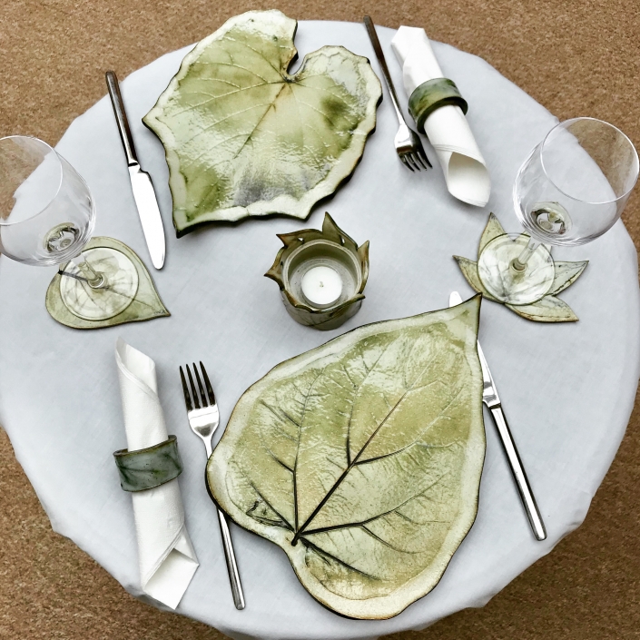 Leaf Tableware Dining Set. by Sonya Ceramic Art