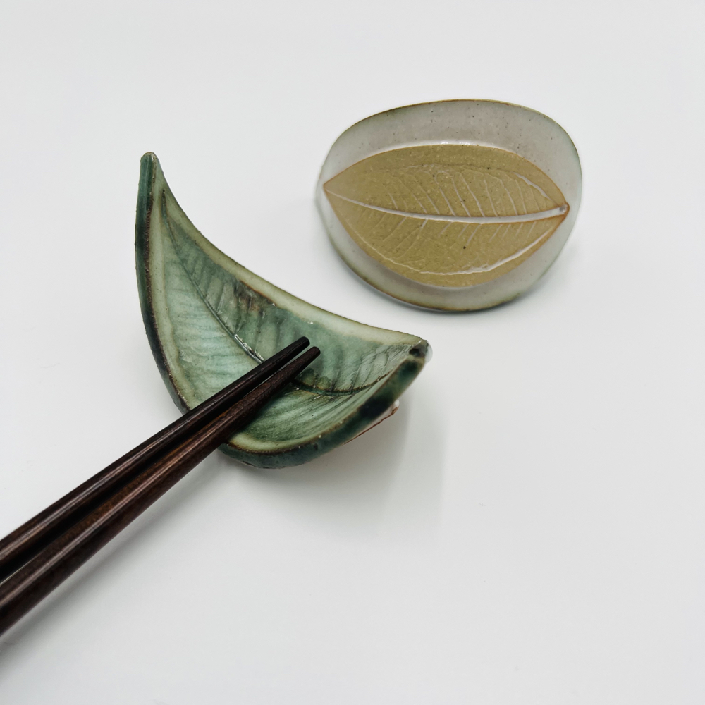 Leaf Chop Stick Rest Pair By Ceramics Inspired By Nature 2