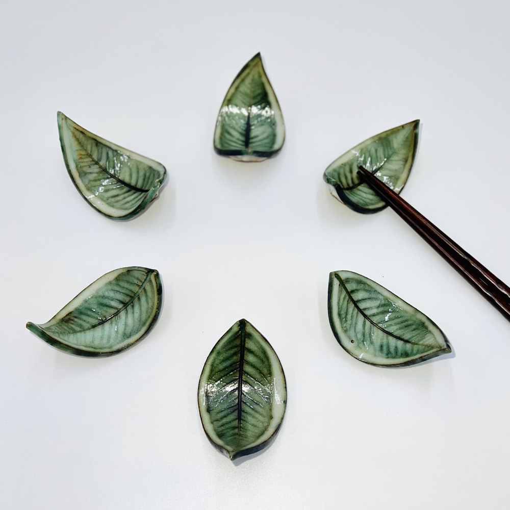 Leaf Chop Stick Rests By Ceramics Inspired By Nature 3