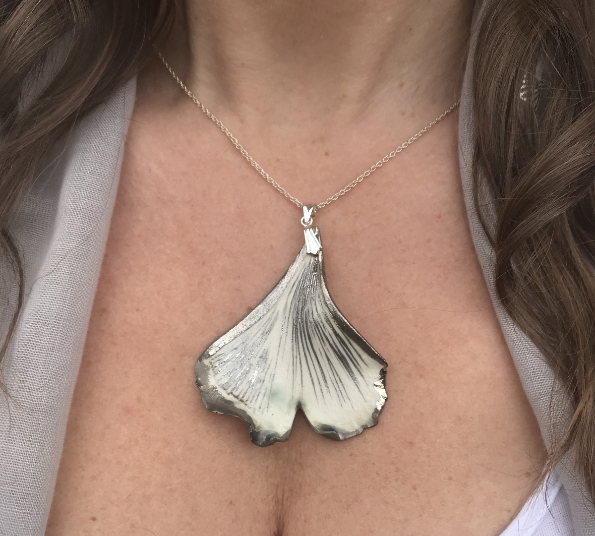 Ginkgo Leaf Pendant Ceramics inspired by Nature