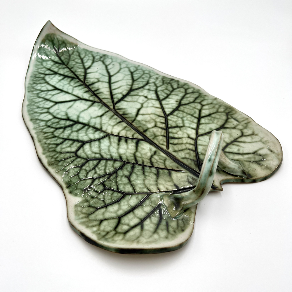 Burdock Leaf Sharing Platter by Ceramics Inspired By Nature 2
