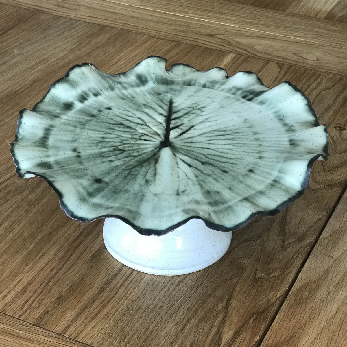 Pond Lily Leaf Cake Stand (without cake) by Sonya Ceramic Art