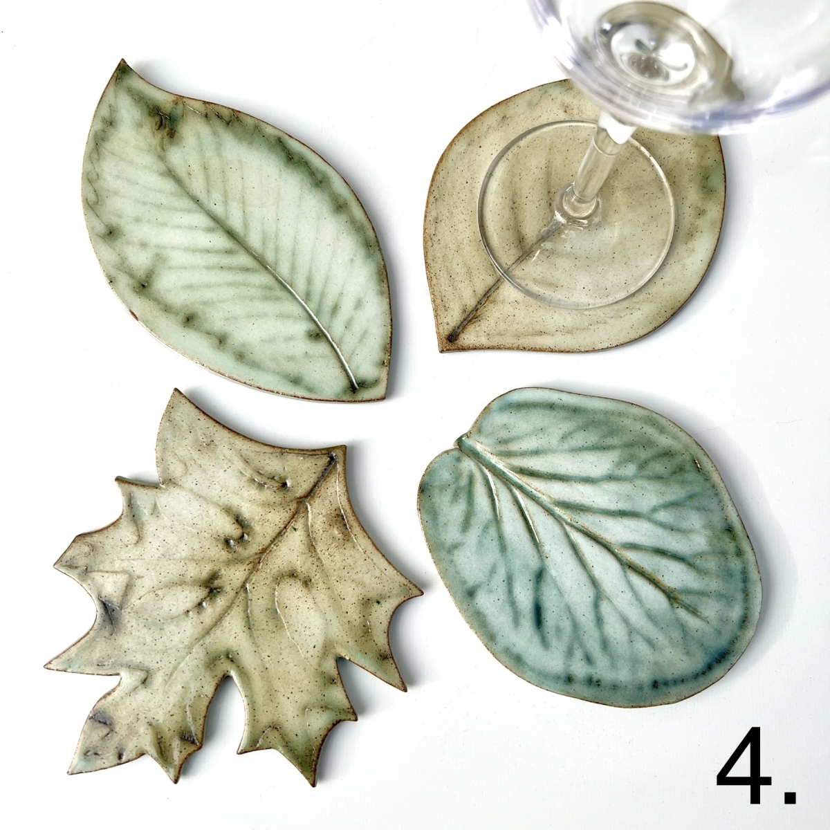Leaf Coaster Variety Pack By Sonya Ceramic Art End of Season Sale 2022