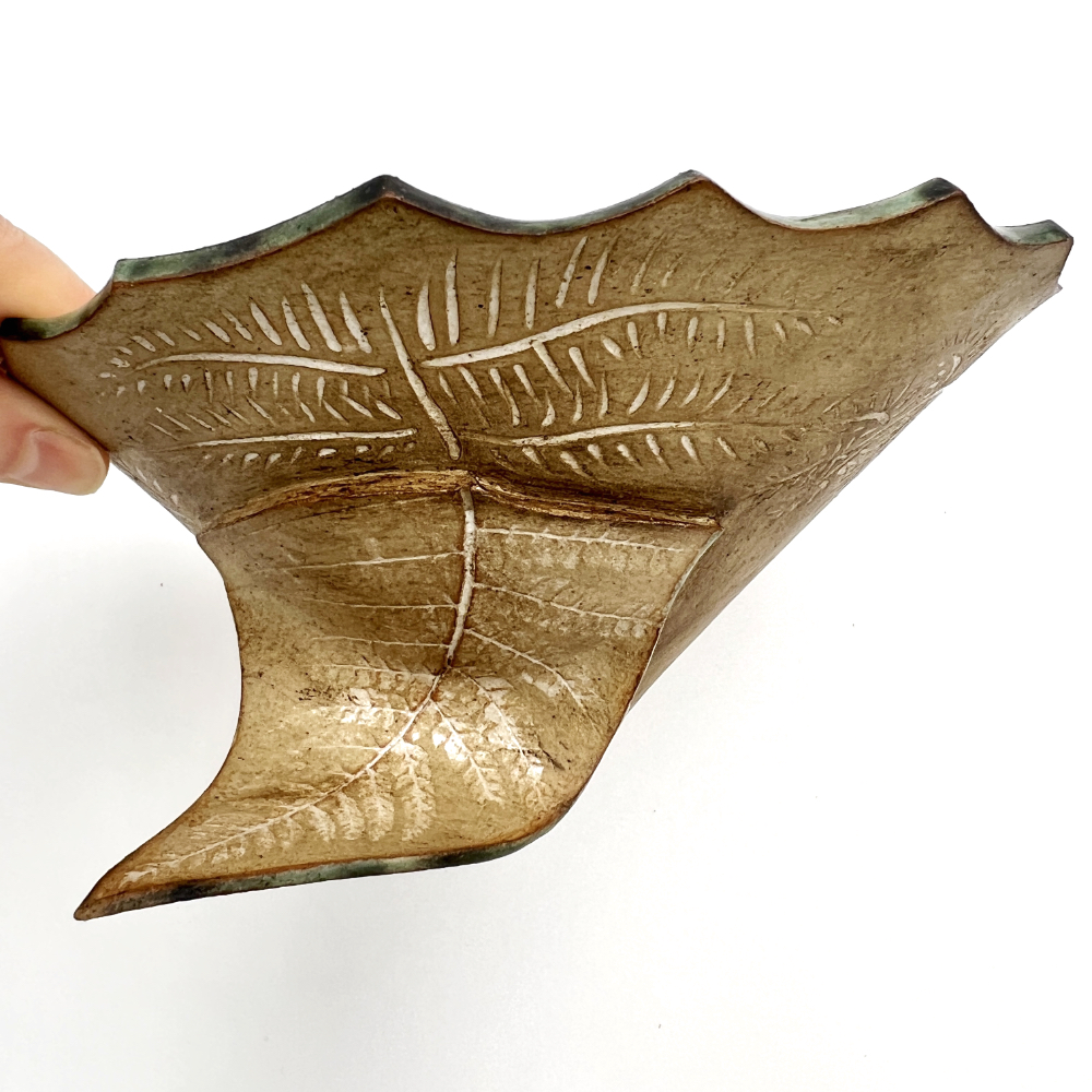 Fibonacci Fern Bowl by Sonya Wilkins Ceramics (Small Base Foot)