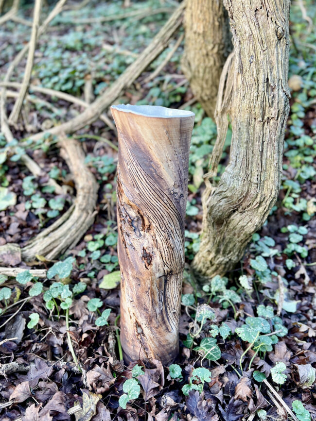 Hawthorn Tree Trunk Vessel By Sonya Wilkins Ceramics