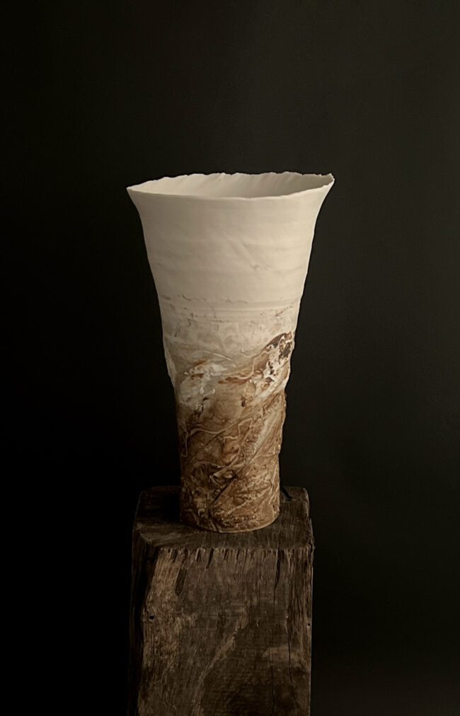 Landscape Vessel 'Nature's Orchestra' By Sonya Wilkins Ceramics