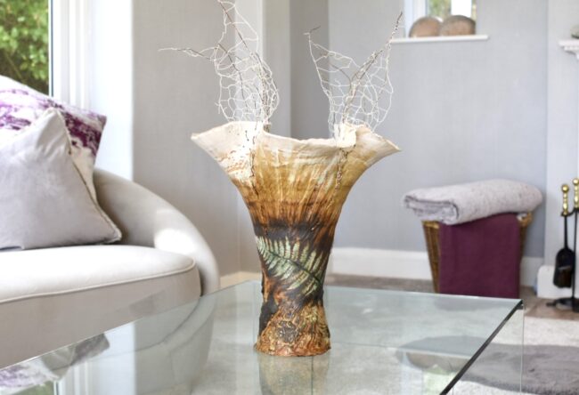 Nature's Whisper Tree Vessel (Interior Design Setting) By Sonya Wilkins Ceramics