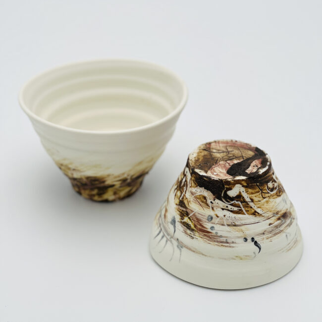 Porcelain Contemplation Bowls By Sonya Wilkins Ceramics (pair)