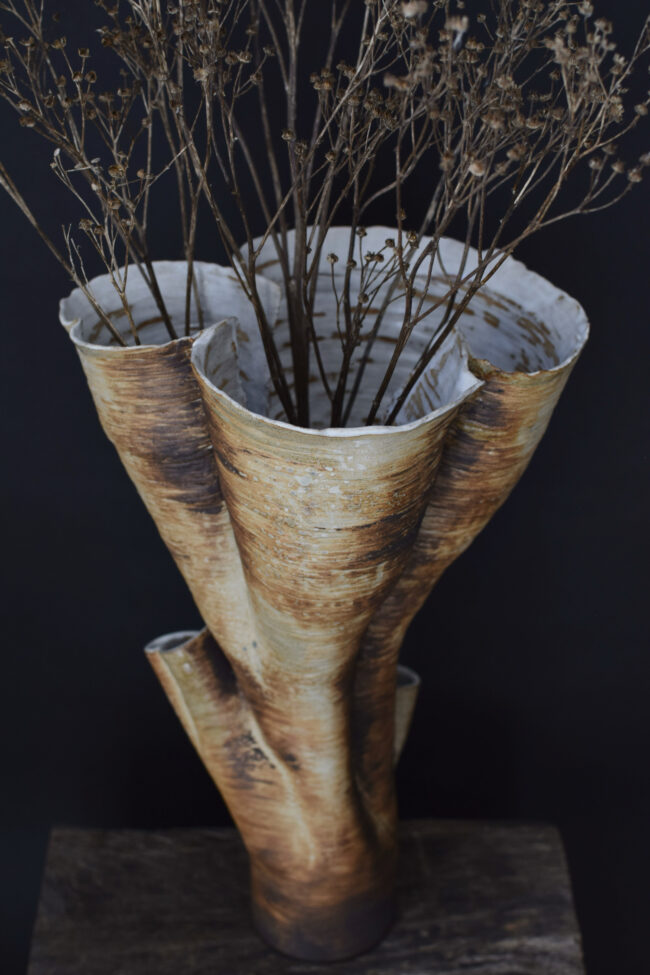 Crab Apple Tree Vessel By Sonya Wilkins Ceramics 2024 collection (bird's eye view)