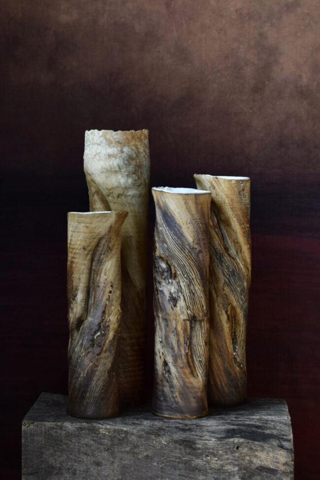 Tree Trunk Vessel 'Copse' By Sonya Wilkins Ceramics