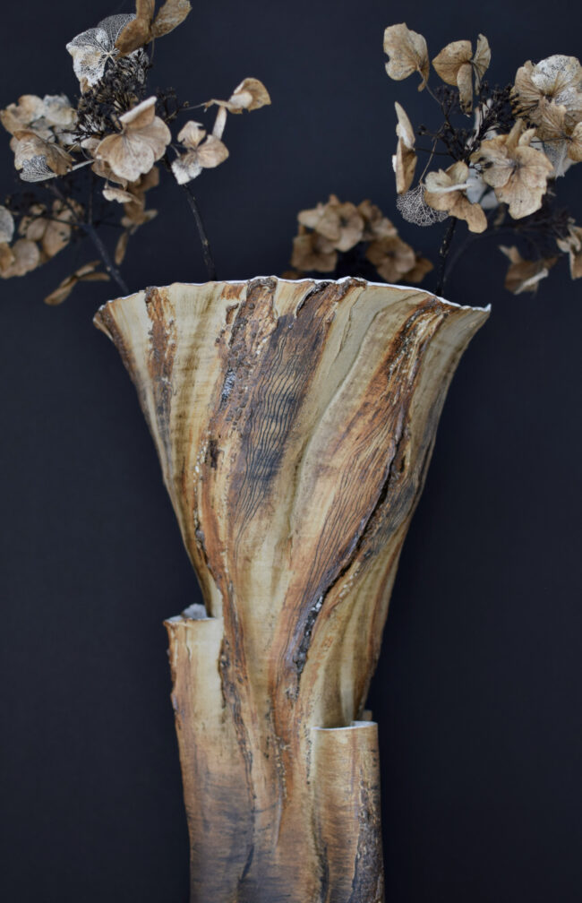 Twisted Hawthorn Tree Vessel 2025 Collection (with foliage)