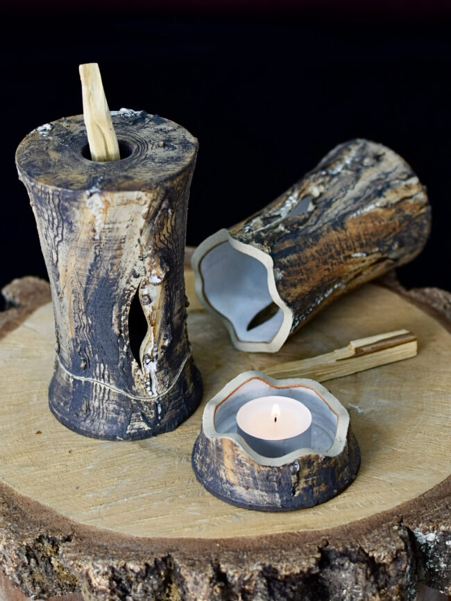 Palo Santo Wood Burner Components y Sonya Wilkins Ceramics