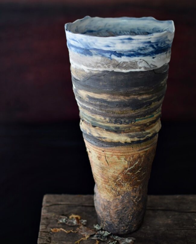 Landscape Vessel By Sonya Wilkins Ceramics 2025 (Hellenge Nature Reserve)