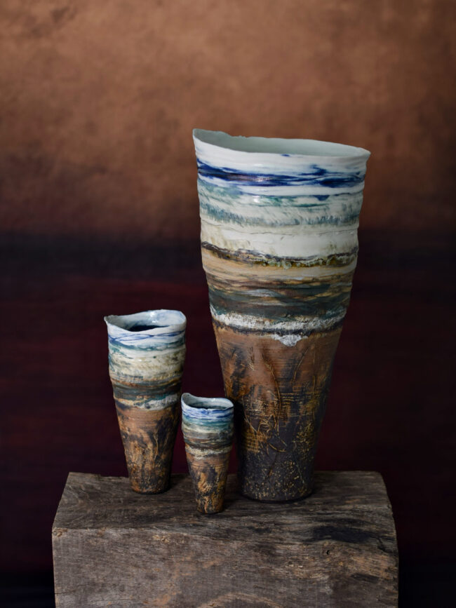 Landscape Vessel Trio By Sonya Wilkins Ceramics 2025