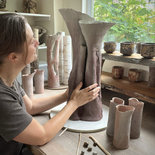 Sonya Wilkins Ceramics in Studio