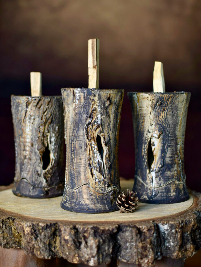 Trio of Palo Santo Wood Burners By Sonya Wilkins Ceramics 2025