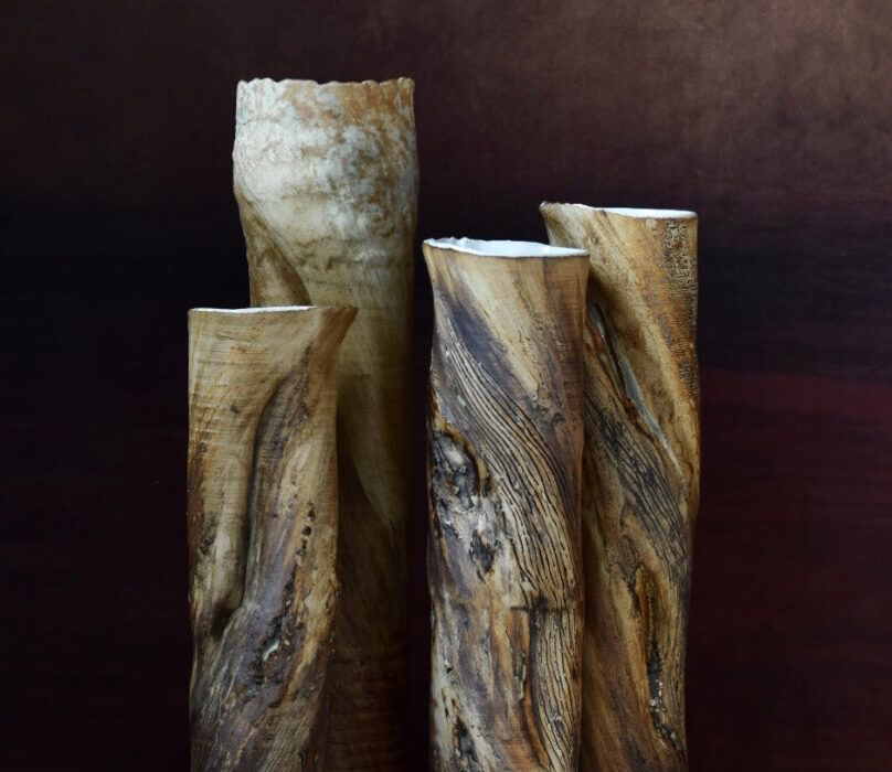 Tree Trunk Vessel 'Copse' By Sonya Wilkins Ceramics