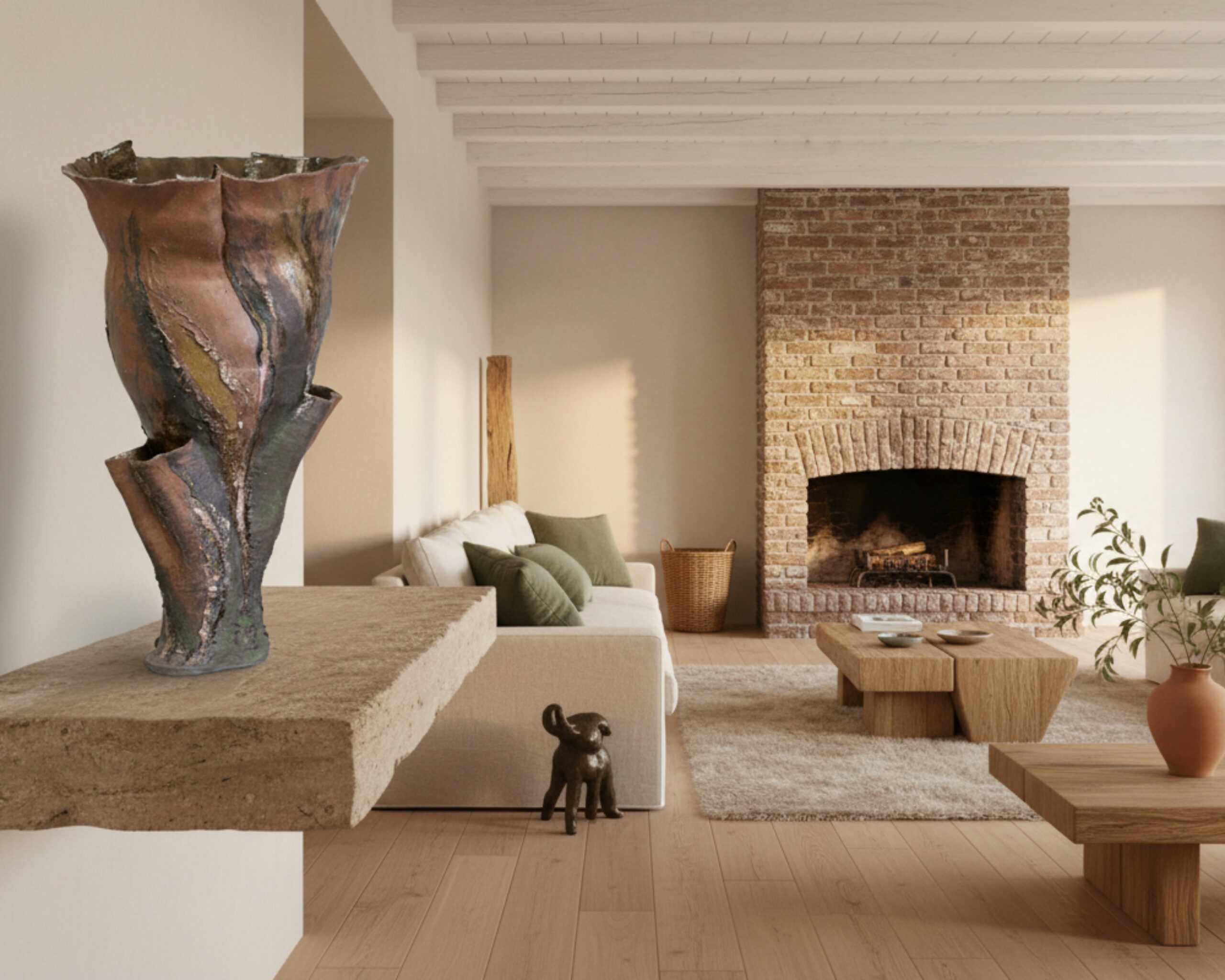 ceramic sculpture for interior designers horse chestnut tree large vessel by sonya wilkins ceramics